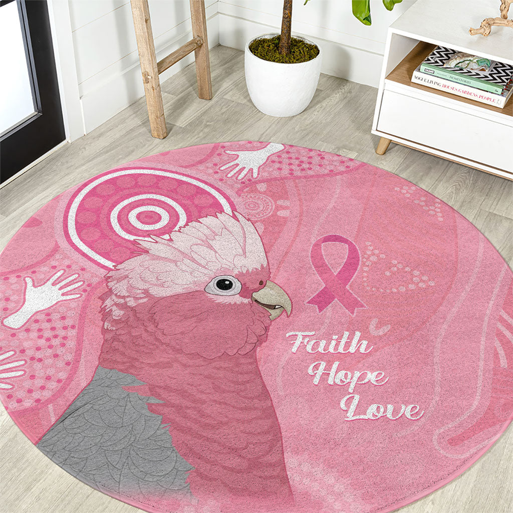 Australia Breast Cancer Support Round Carpet Galah Faith Hope Love Pink Month