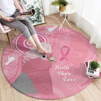 Australia Breast Cancer Support Round Carpet Galah Faith Hope Love Pink Month