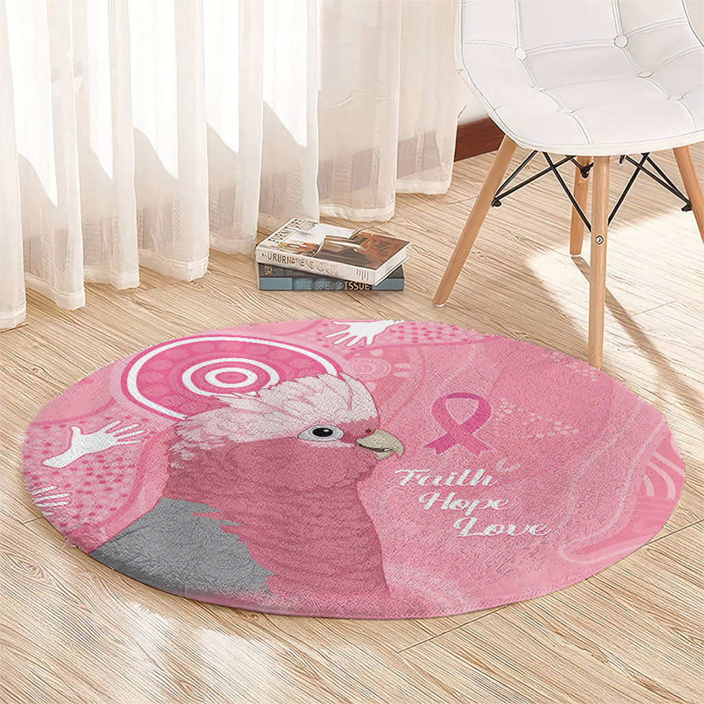 Australia Breast Cancer Support Round Carpet Galah Faith Hope Love Pink Month