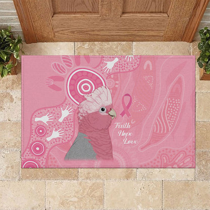 Australia Breast Cancer Support Rubber Doormat Galah Faith Hope Love Pink Month