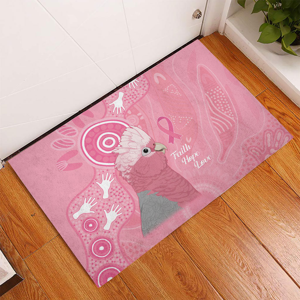 Australia Breast Cancer Support Rubber Doormat Galah Faith Hope Love Pink Month