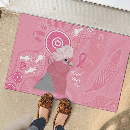 Australia Breast Cancer Support Rubber Doormat Galah Faith Hope Love Pink Month
