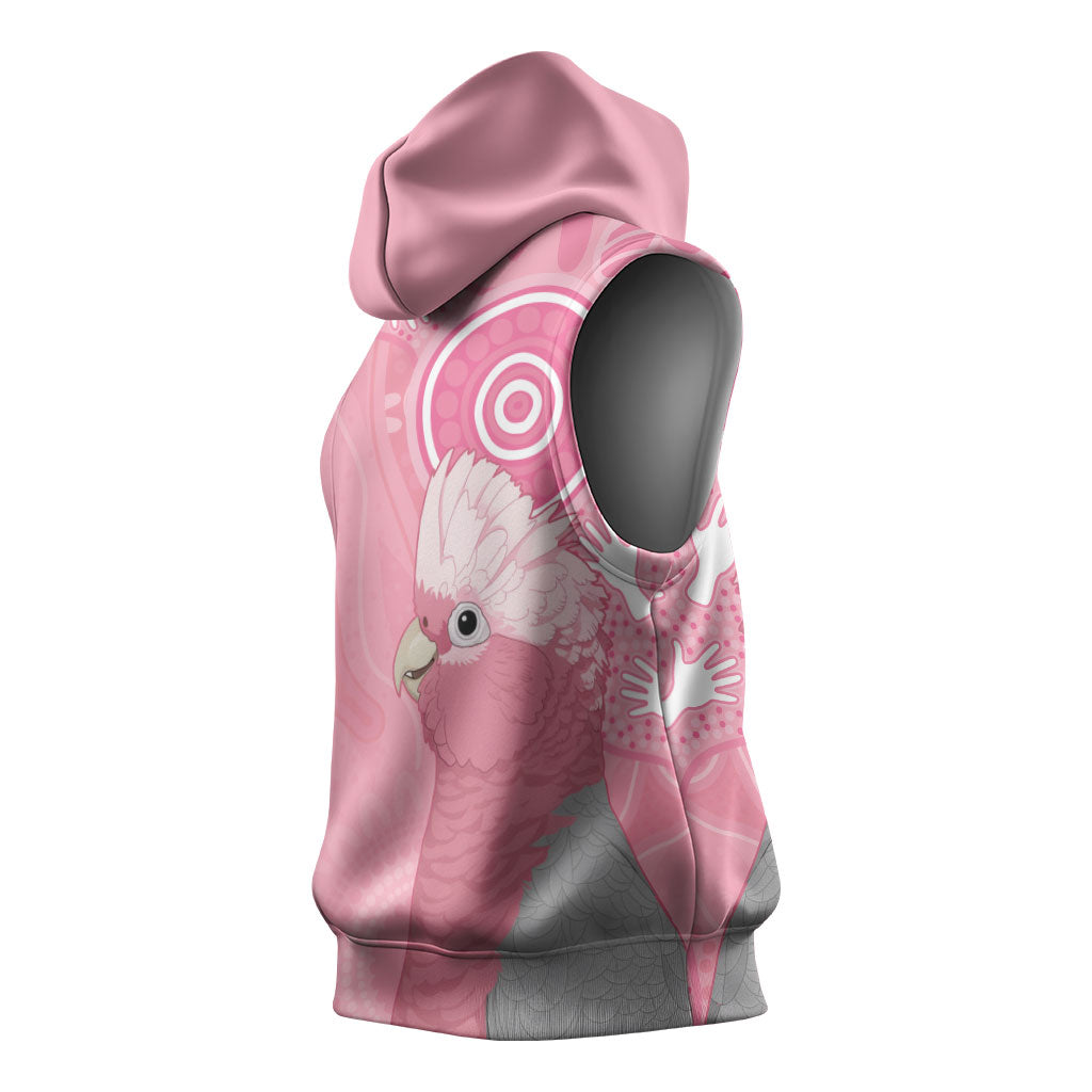 Australia Breast Cancer Support Sleeveless Hoodie Galah Faith Hope Love Pink Month