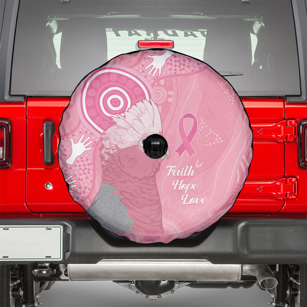 Australia Breast Cancer Support Spare Tire Cover Galah Faith Hope Love Pink Month