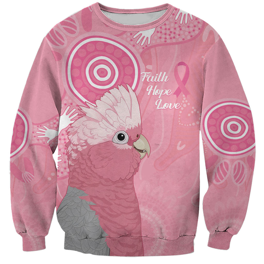 Australia Breast Cancer Support Sweatshirt Galah Faith Hope Love Pink Month