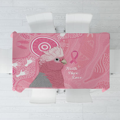 Australia Breast Cancer Support Tablecloth Galah Faith Hope Love Pink Month