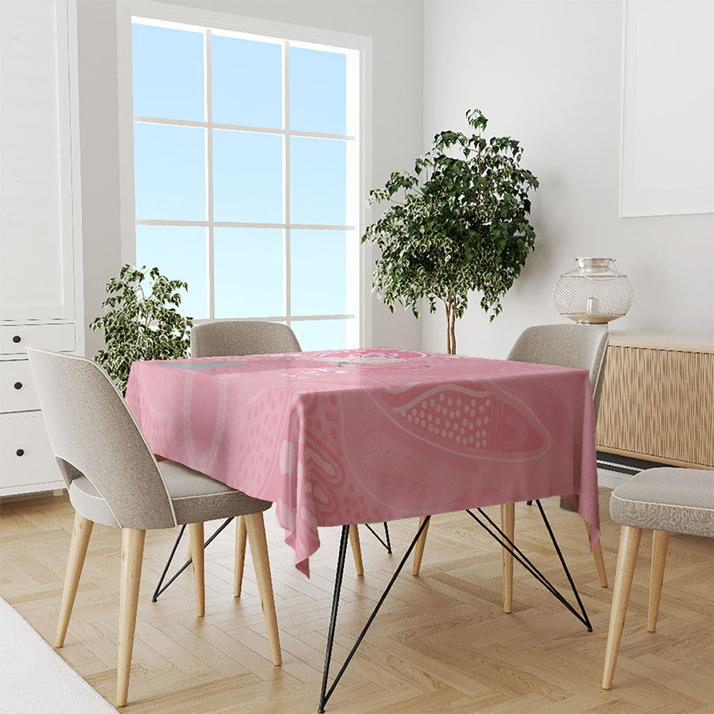 Australia Breast Cancer Support Tablecloth Galah Faith Hope Love Pink Month
