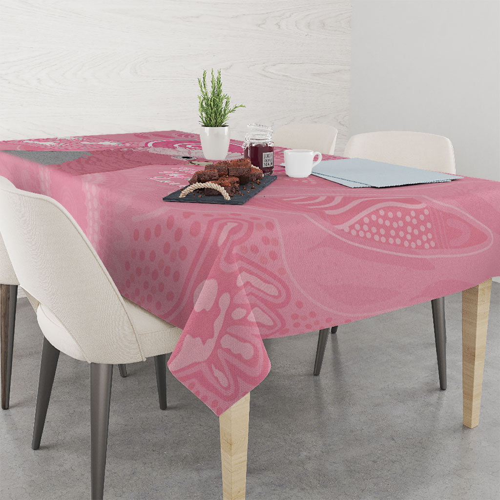 Australia Breast Cancer Support Tablecloth Galah Faith Hope Love Pink Month