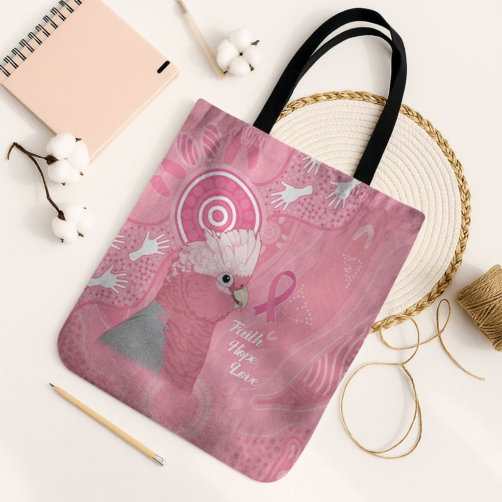 Australia Breast Cancer Support Tote Bag Galah Faith Hope Love Pink Month
