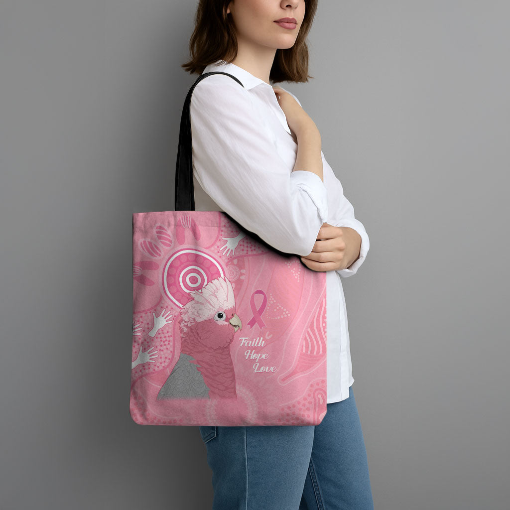 Australia Breast Cancer Support Tote Bag Galah Faith Hope Love Pink Month