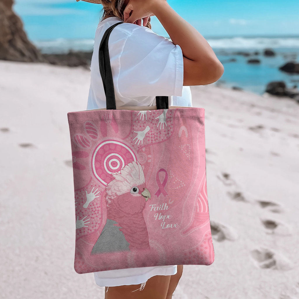 Australia Breast Cancer Support Tote Bag Galah Faith Hope Love Pink Month