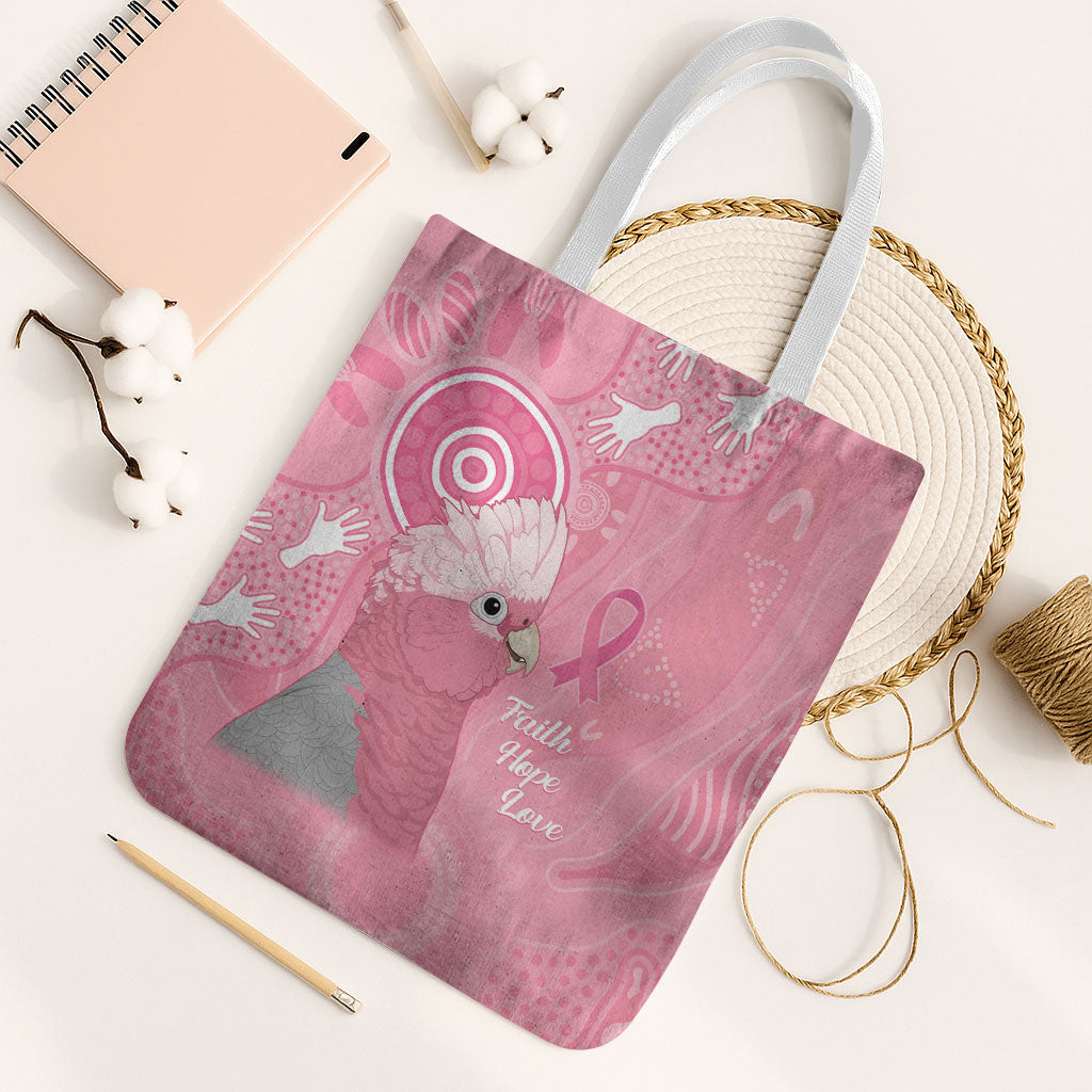 Australia Breast Cancer Support Tote Bag Galah Faith Hope Love Pink Month