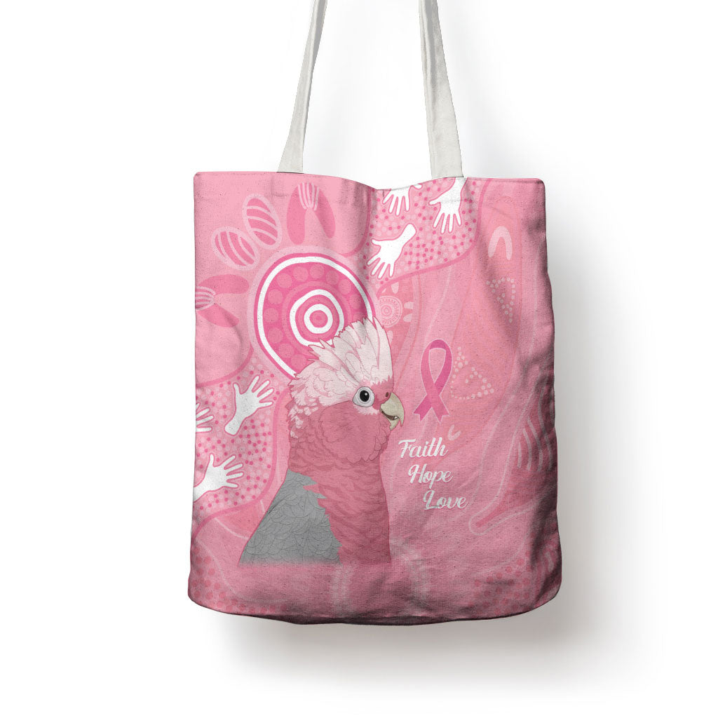 Australia Breast Cancer Support Tote Bag Galah Faith Hope Love Pink Month