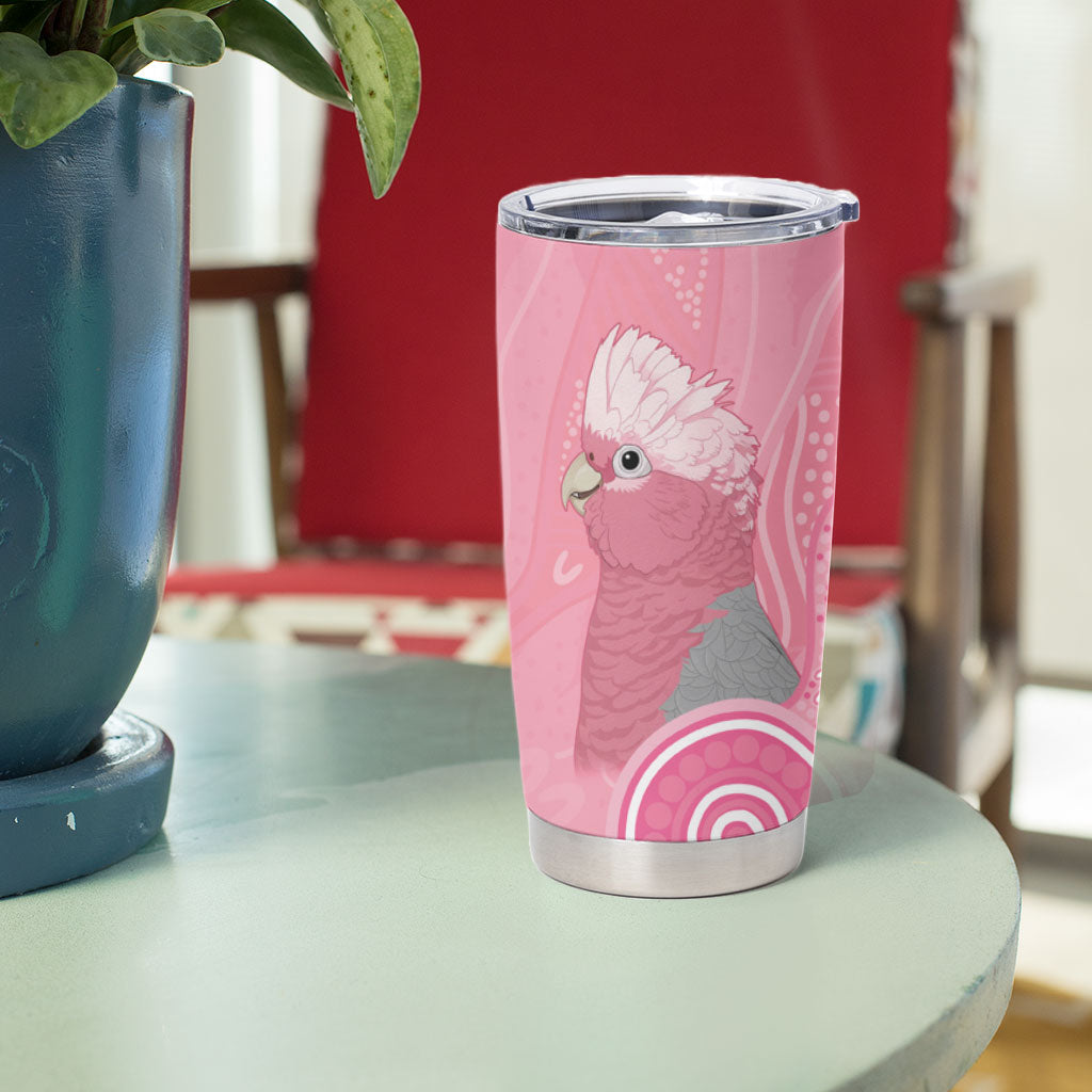 Australia Breast Cancer Support Tumbler Cup Galah Faith Hope Love Pink Month