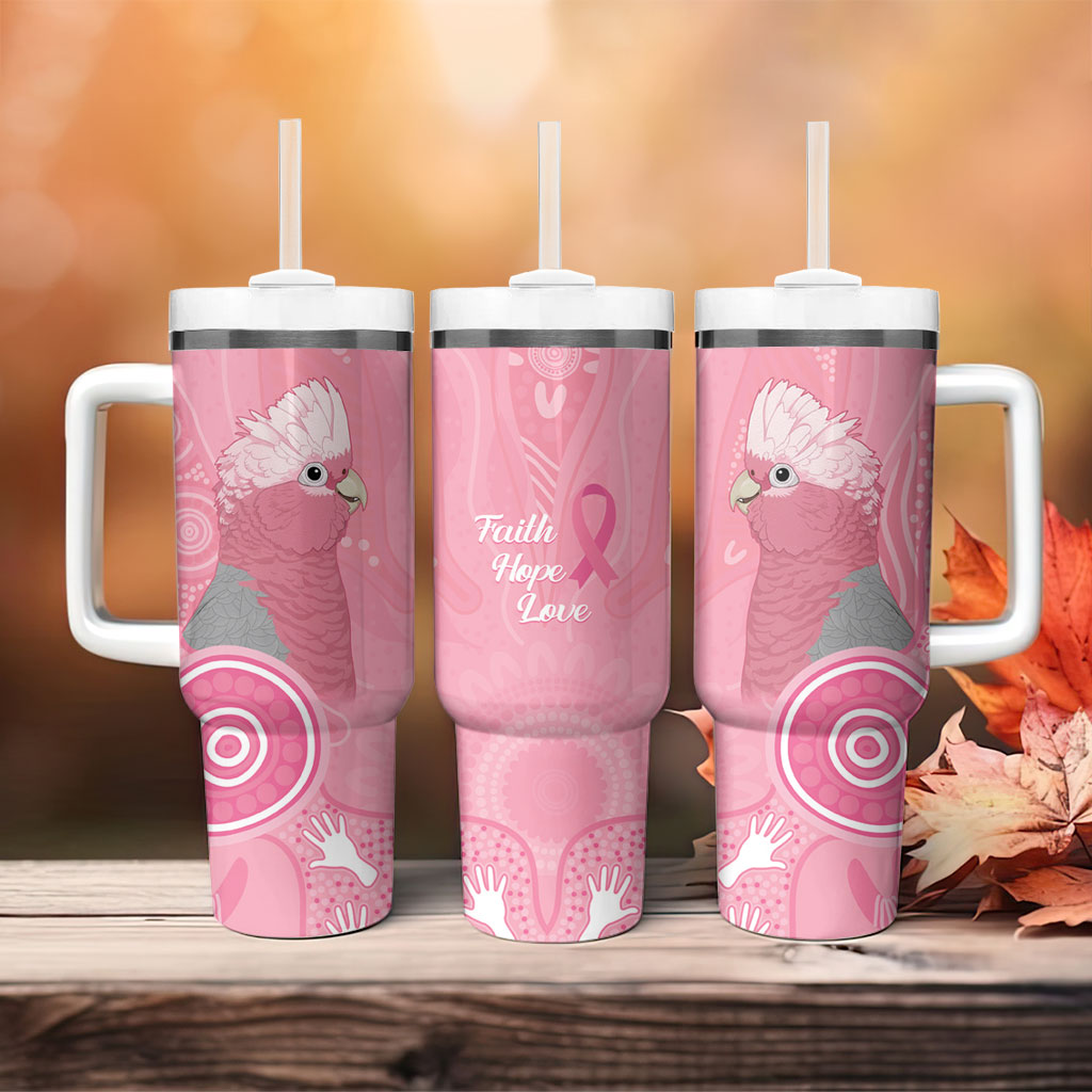 Australia Breast Cancer Support Tumbler With Handle Galah Faith Hope Love Pink Month