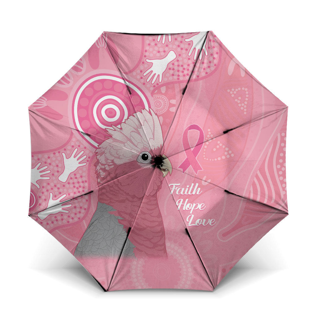 Australia Breast Cancer Support Umbrella Galah Faith Hope Love Pink Month