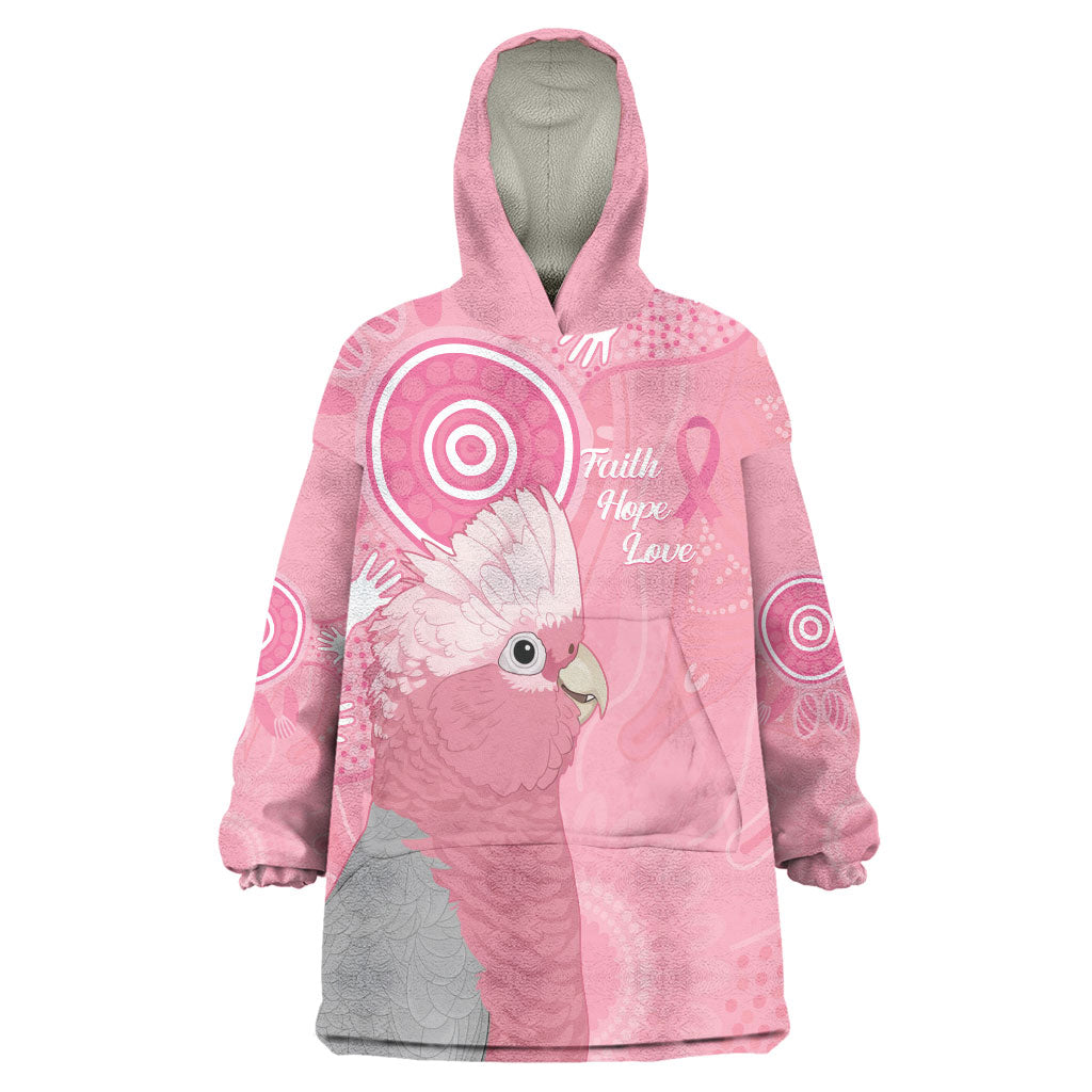 Australia Breast Cancer Support Wearable Blanket Hoodie Galah Faith Hope Love Pink Month
