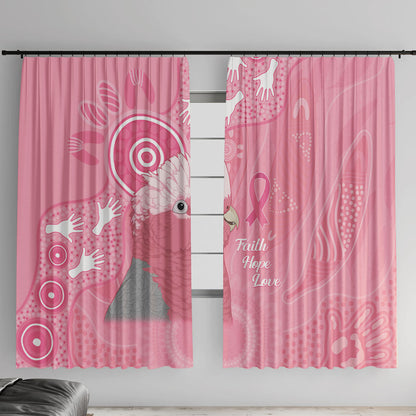 Australia Breast Cancer Support Window Curtain Galah Faith Hope Love Pink Month