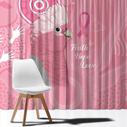 Australia Breast Cancer Support Window Curtain Galah Faith Hope Love Pink Month