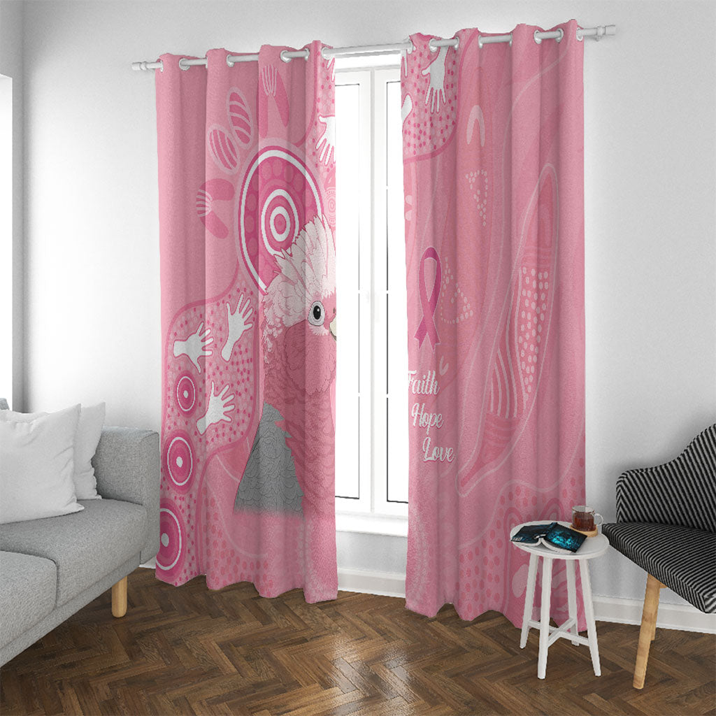 Australia Breast Cancer Support Window Curtain Galah Faith Hope Love Pink Month