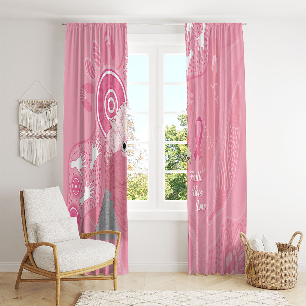 Australia Breast Cancer Support Window Curtain Galah Faith Hope Love Pink Month