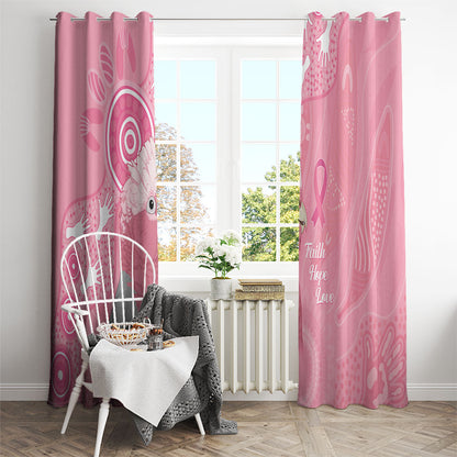 Australia Breast Cancer Support Window Curtain Galah Faith Hope Love Pink Month