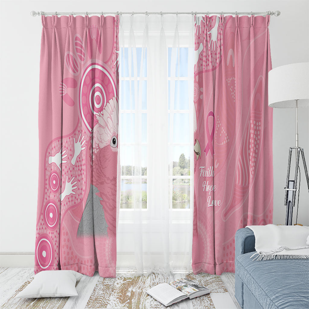 Australia Breast Cancer Support Window Curtain Galah Faith Hope Love Pink Month