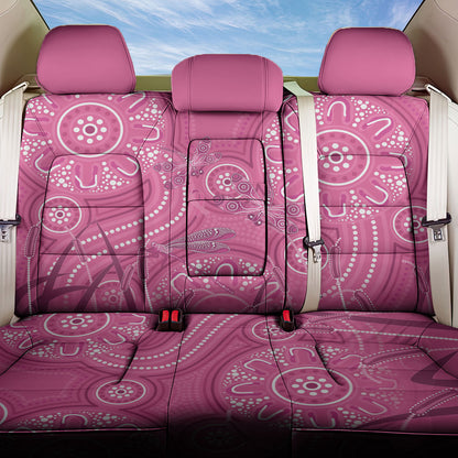 Australia Indigenous Pink Month Back Car Seat Cover Breast Cancer Aboriginal Dragonflies Ribbon