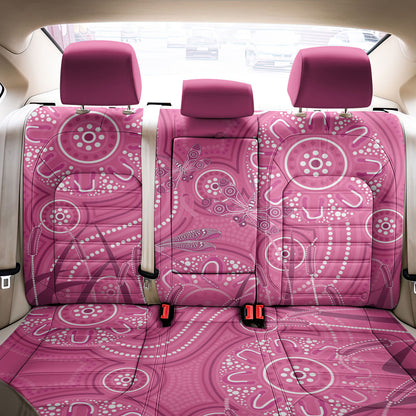 Australia Indigenous Pink Month Back Car Seat Cover Breast Cancer Aboriginal Dragonflies Ribbon