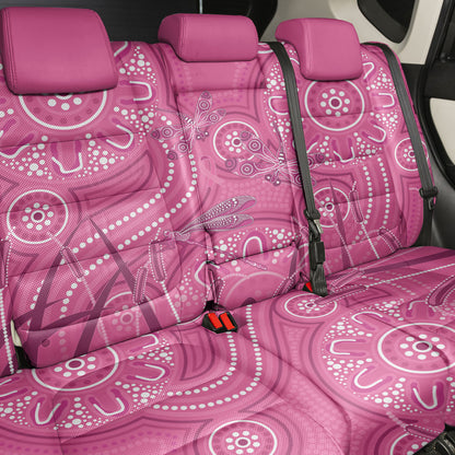 Australia Indigenous Pink Month Back Car Seat Cover Breast Cancer Aboriginal Dragonflies Ribbon