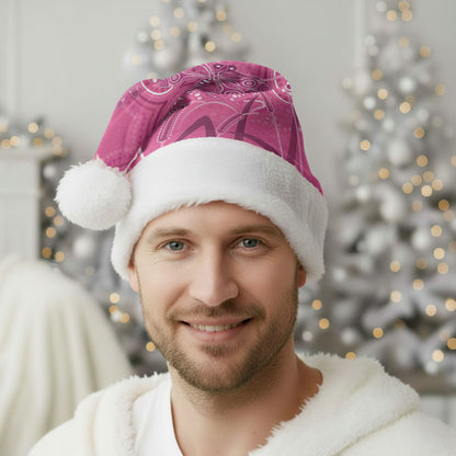 Australia Indigenous Pink Month Christmas Santa Hat Breast Cancer Aboriginal Dragonflies Ribbon