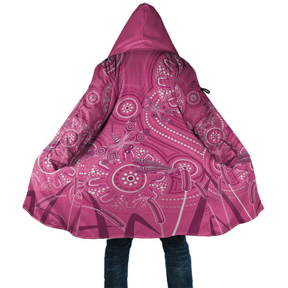 Australia Indigenous Pink Month Cloak Breast Cancer Aboriginal Dragonflies Ribbon