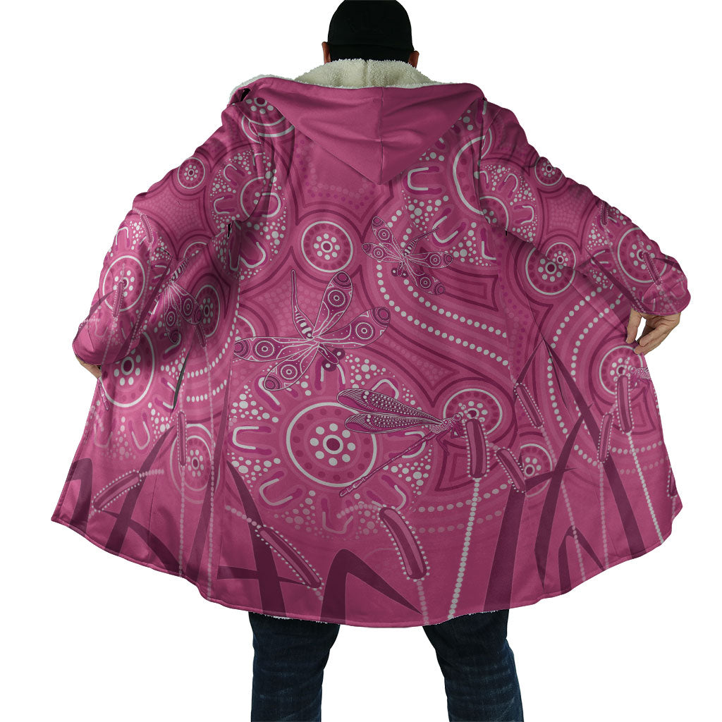 Australia Indigenous Pink Month Cloak Breast Cancer Aboriginal Dragonflies Ribbon