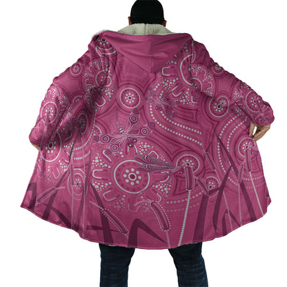 Australia Indigenous Pink Month Cloak Breast Cancer Aboriginal Dragonflies Ribbon