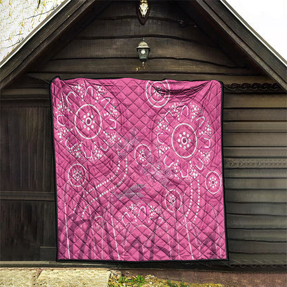 Australia Indigenous Pink Month Quilt Breast Cancer Aboriginal Dragonflies Ribbon