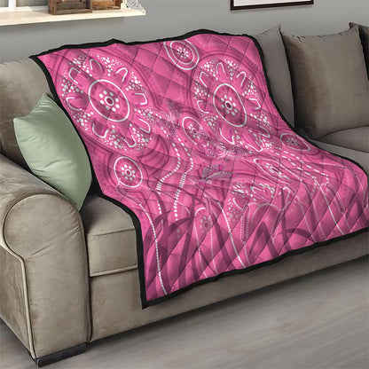 Australia Indigenous Pink Month Quilt Breast Cancer Aboriginal Dragonflies Ribbon
