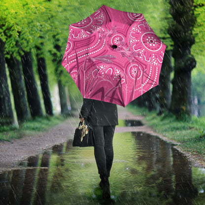 Australia Indigenous Pink Month Umbrella Breast Cancer Aboriginal Dragonflies Ribbon