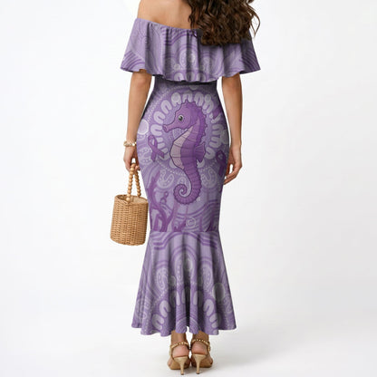 Australia Epilepsy Support Mermaid Dress Seahorse Think Purple Ribbon Aboriginal