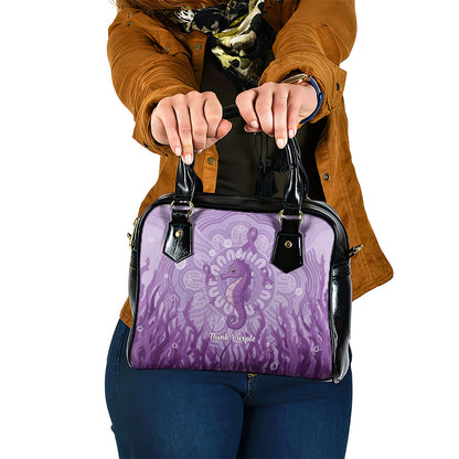 Australia Epilepsy Support Shoulder Handbag Seahorse Think Purple Ribbon Aboriginal