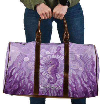 Australia Epilepsy Support Travel Bag Seahorse Think Purple Ribbon Aboriginal