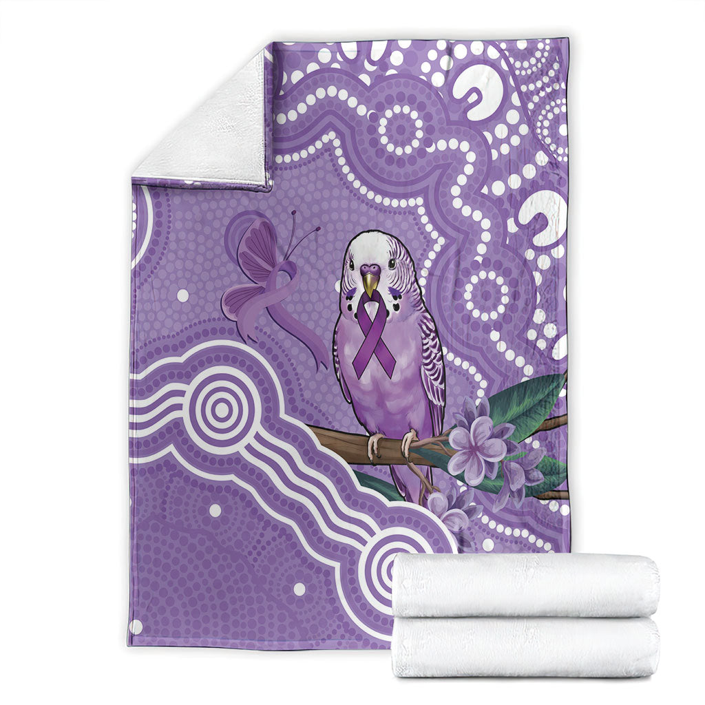 Australia Epilepsy Support Blanket Purple Budgerigar Plumeria Aboriginal
