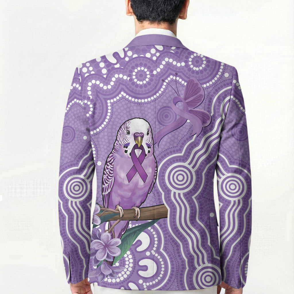 Australia Epilepsy Support Blazer Purple Budgerigar Plumeria Aboriginal