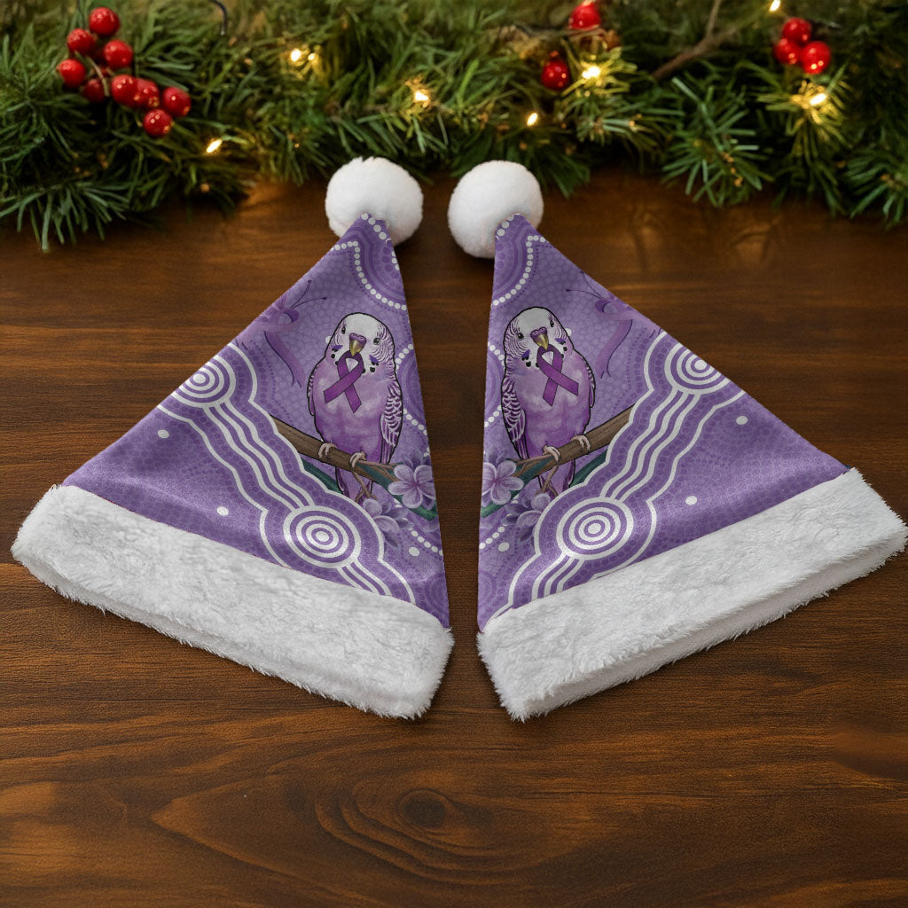 Australia Epilepsy Support Christmas Santa Hat Purple Budgerigar Plumeria Aboriginal