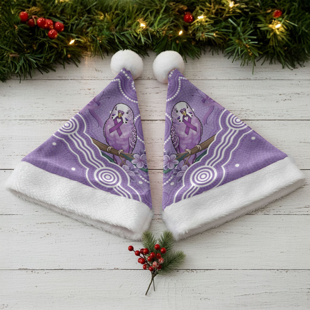 Australia Epilepsy Support Christmas Santa Hat Purple Budgerigar Plumeria Aboriginal