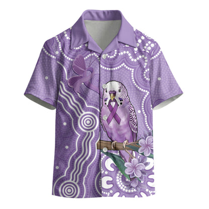 Australia Epilepsy Support Kid Hawaiian Shirt Purple Budgerigar Plumeria Aboriginal
