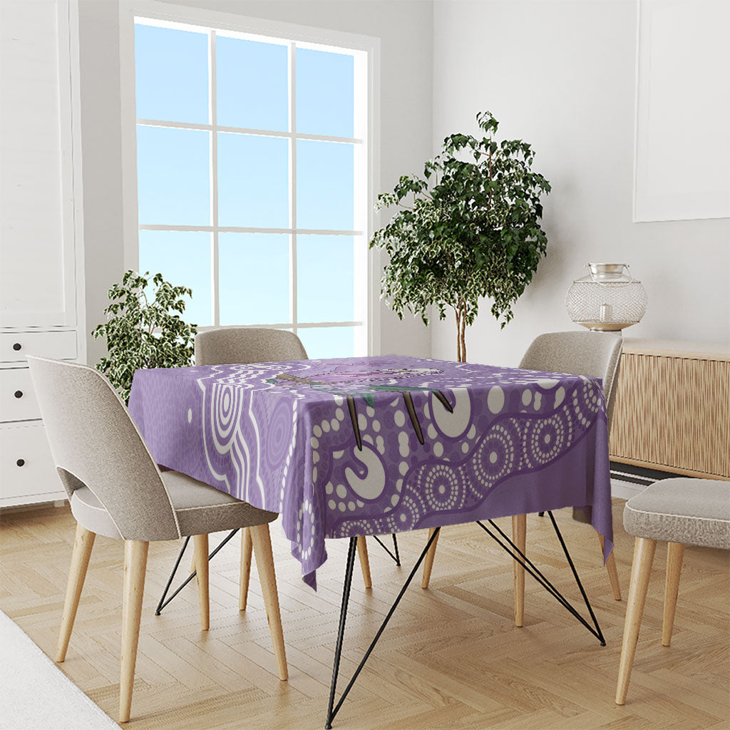 Australia Epilepsy Support Tablecloth Purple Budgerigar Plumeria Aboriginal
