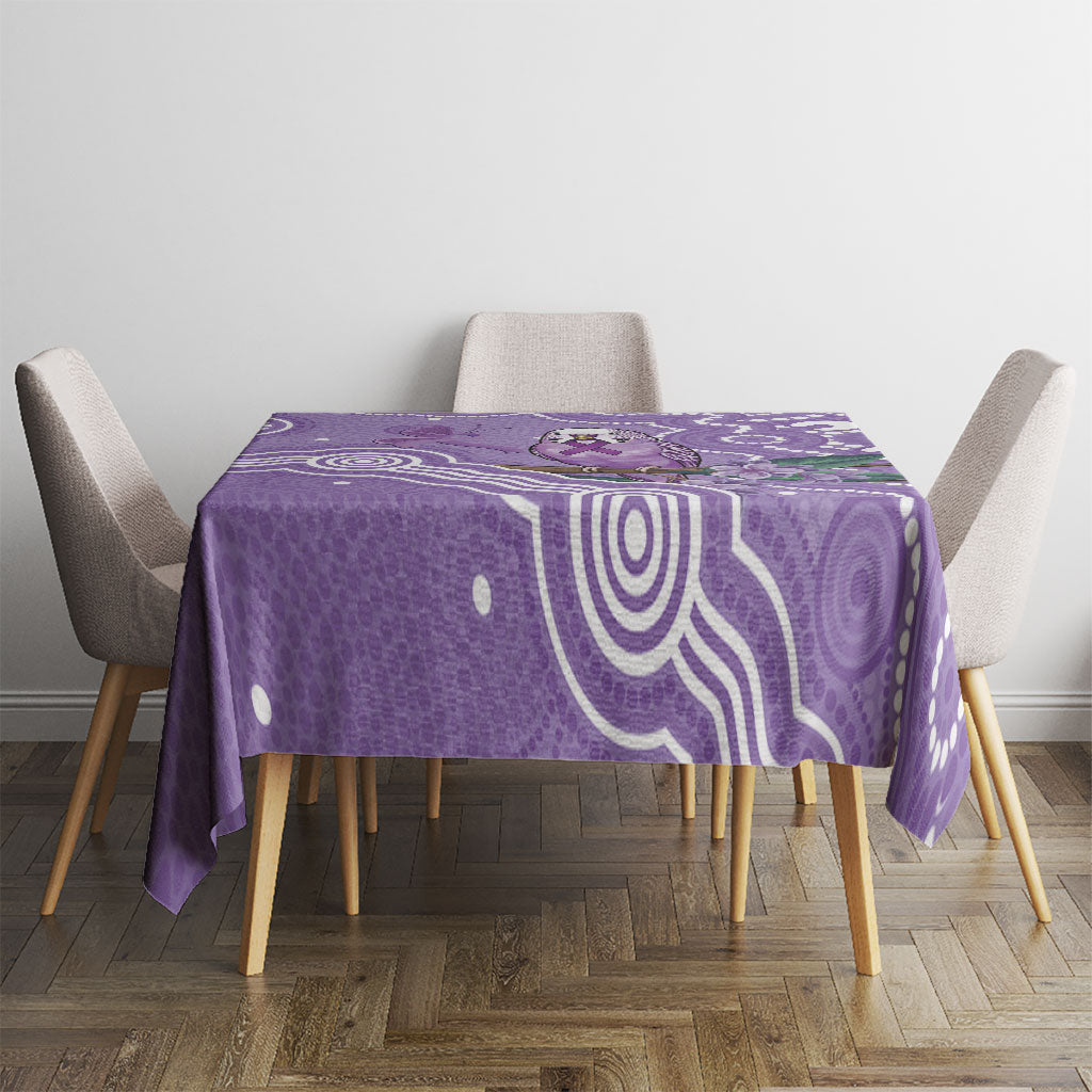 Australia Epilepsy Support Tablecloth Purple Budgerigar Plumeria Aboriginal