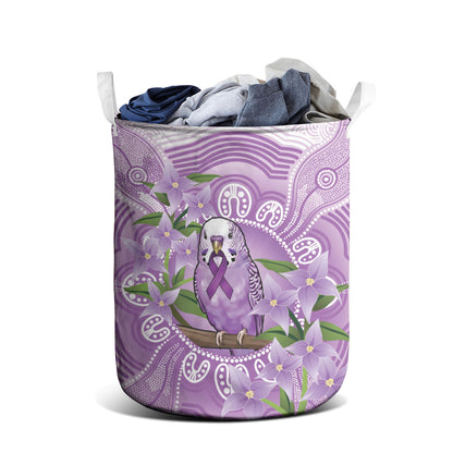 Epilepsy Support Budgerigar Australia Laundry Basket Budgie Purple Ribbon Boronia Aboriginal
