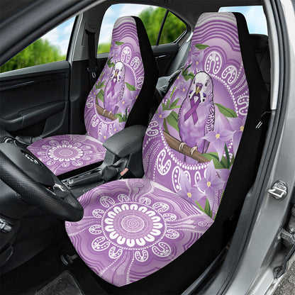Epilepsy Support Budgerigar Australia Car Seat Cover Budgie Purple Ribbon Boronia Aboriginal