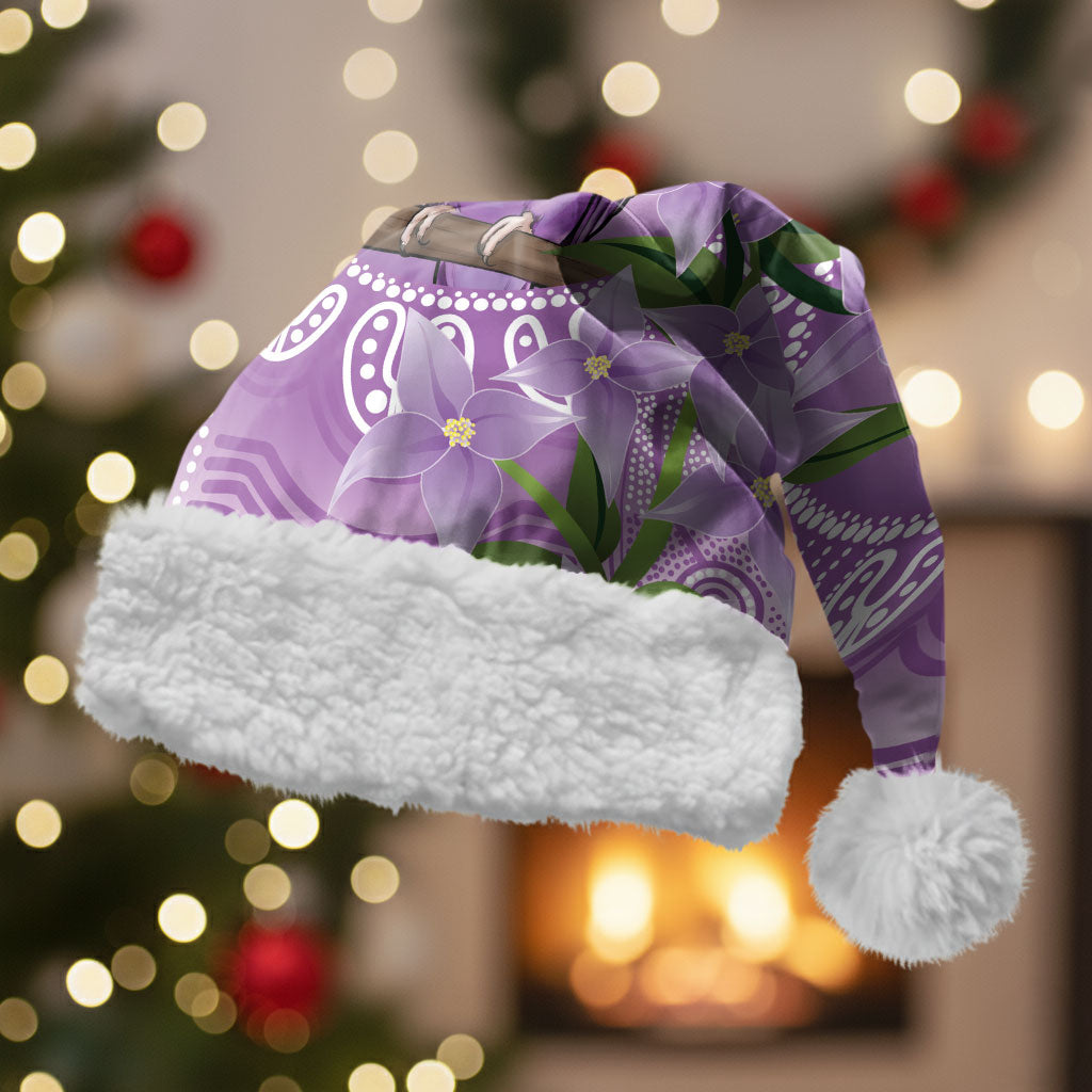 Epilepsy Support Budgerigar Australia Christmas Santa Hat Budgie Purple Ribbon Boronia Aboriginal